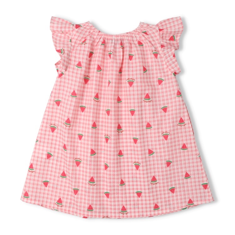 🆕【⭐訂購⭐】 🇯🇵日本直送🌀水果格紋 荷葉邊袖 連身裙［2款選］🌀[ELDA-0130][260514]