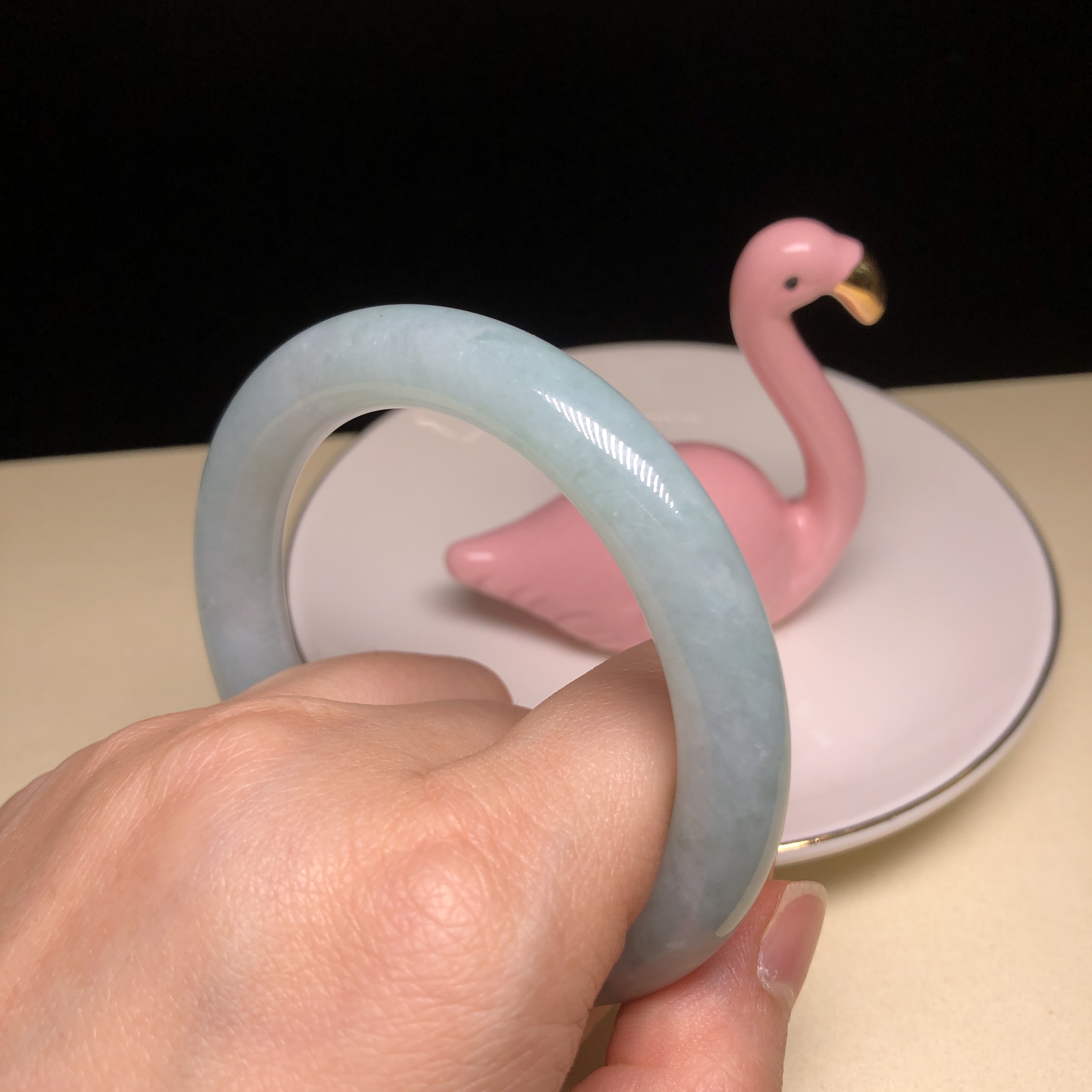 木那湖水綠圓鐲54.mm C06174