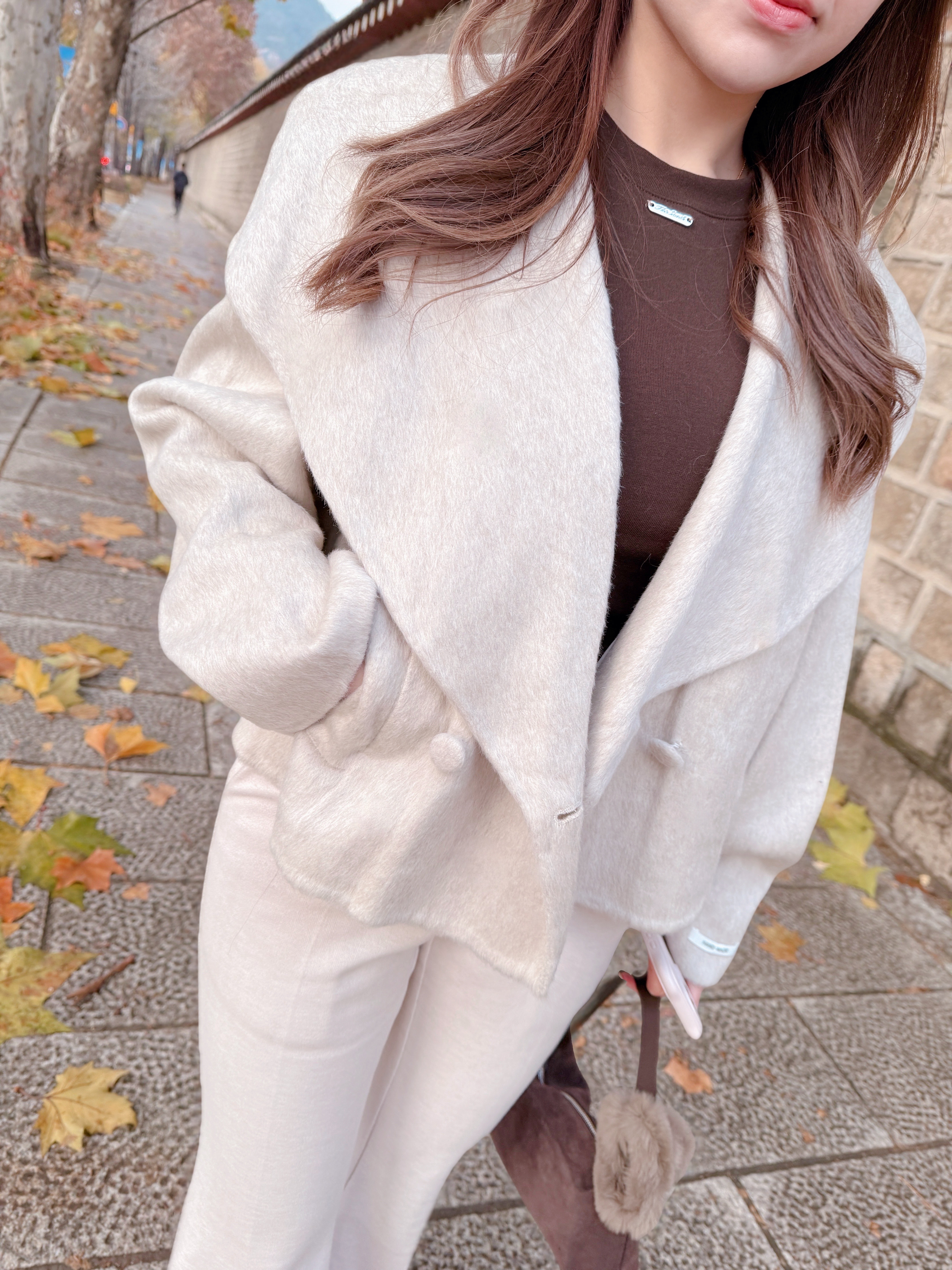 Handmade - Premium line 小披肩翻領手工制90%羊毛大衣♥️🐻✨