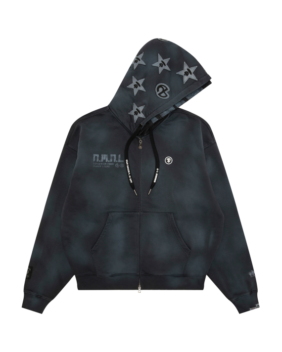 AAPE X NOMANUAL Moonface Hooded Zip-up Sweater (M9894XXR)