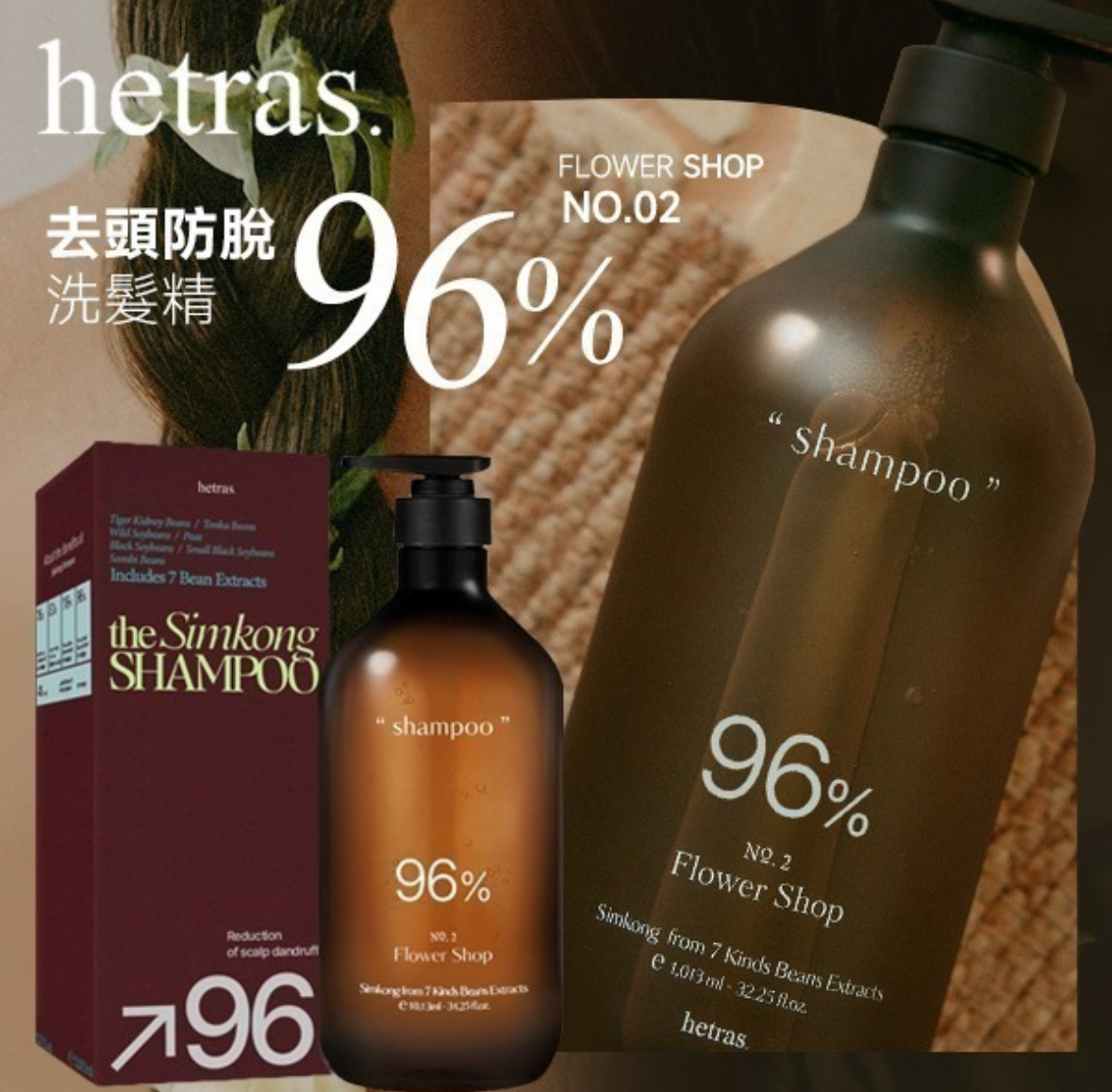 *🇰🇷韓國HETRAS 96%去頭皮屑防脫洗頭水/護髮素系列1013ml*
