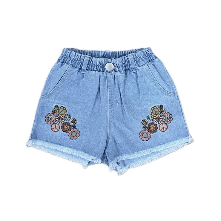 🇯🇵限時預訂 日本直送🇯🇵nayun兩色花卉刺繡牛仔短褲