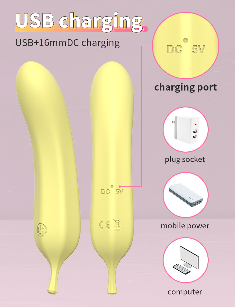 新款液态全包胶水果香蕉震动棒成人情趣性用品玩具女用自慰器
