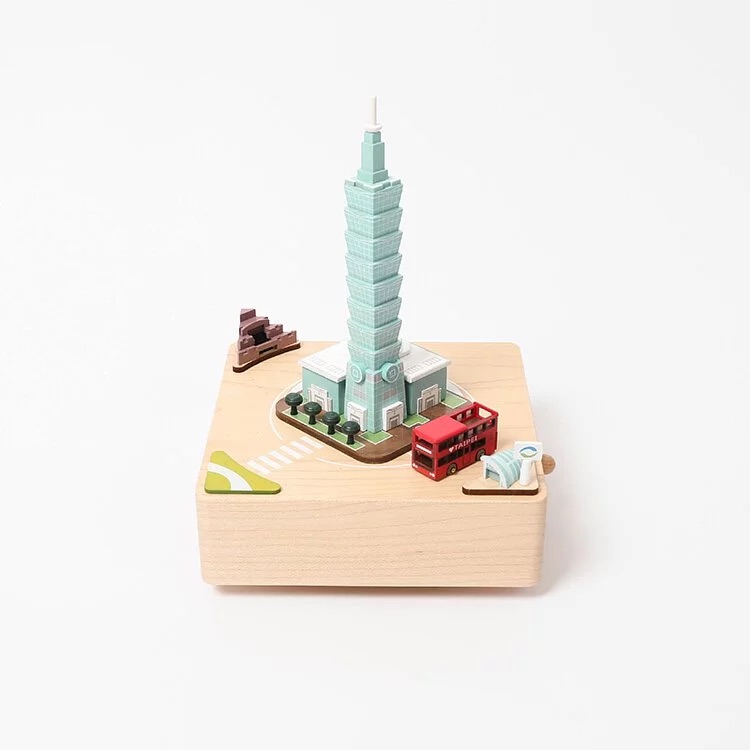 📦訂購 台灣代購 Wooderful life【台北101】木製城市音樂盒