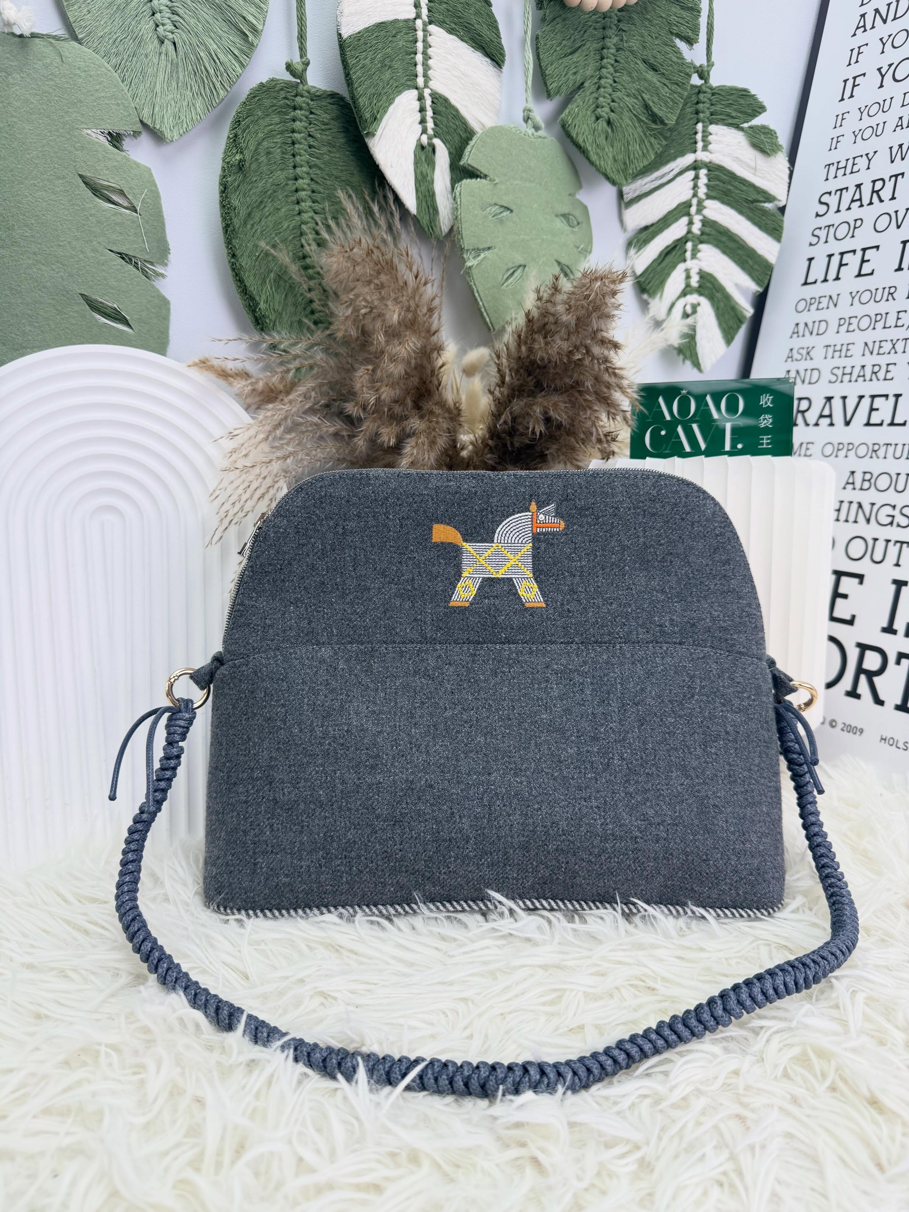 Hermes👜 PRE OWNED 🛍️灰色保齡球飯盒包 🩶  