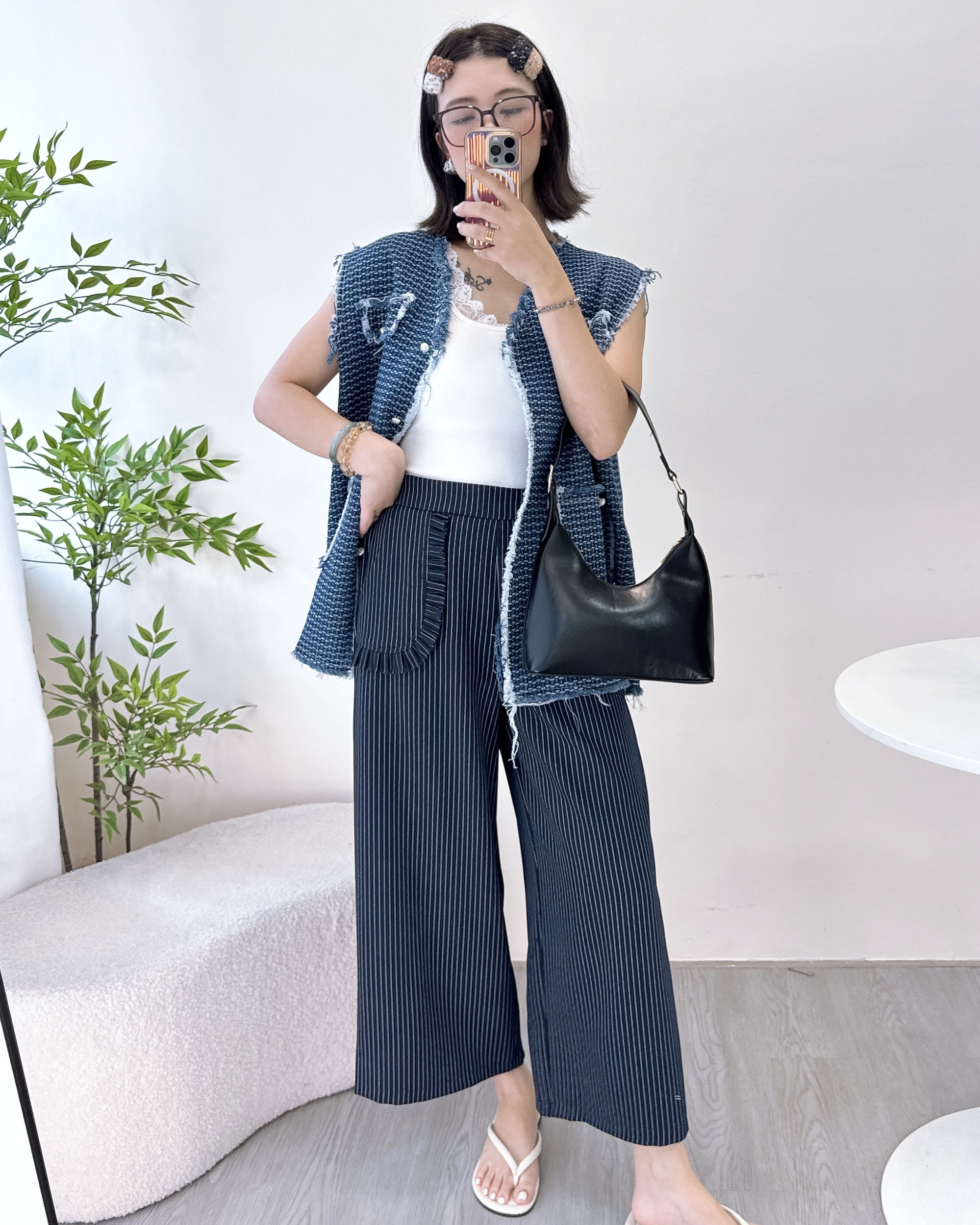 織紋soso牛仔背心外套 2色