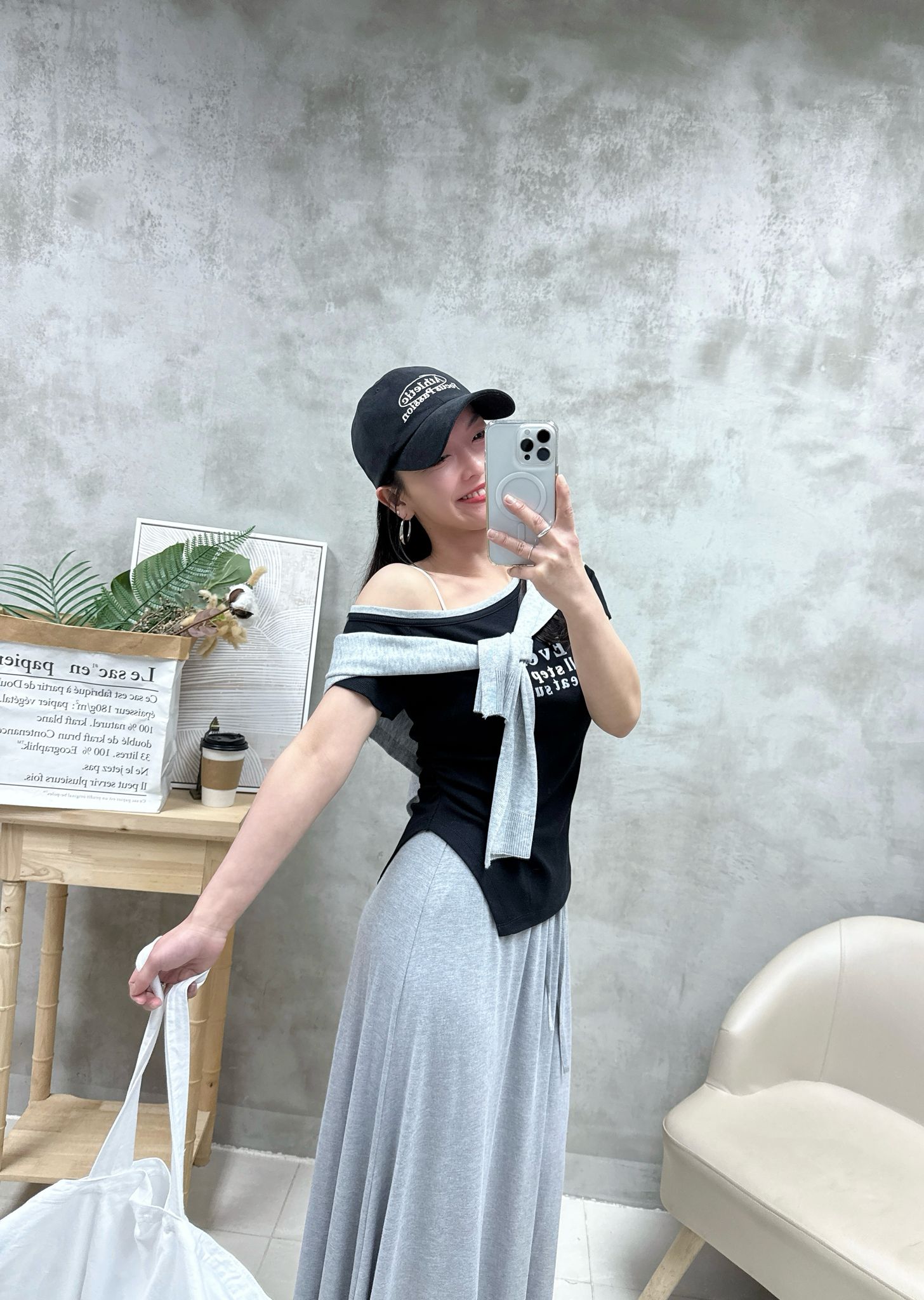 B09 棉質A cut下擺半裙