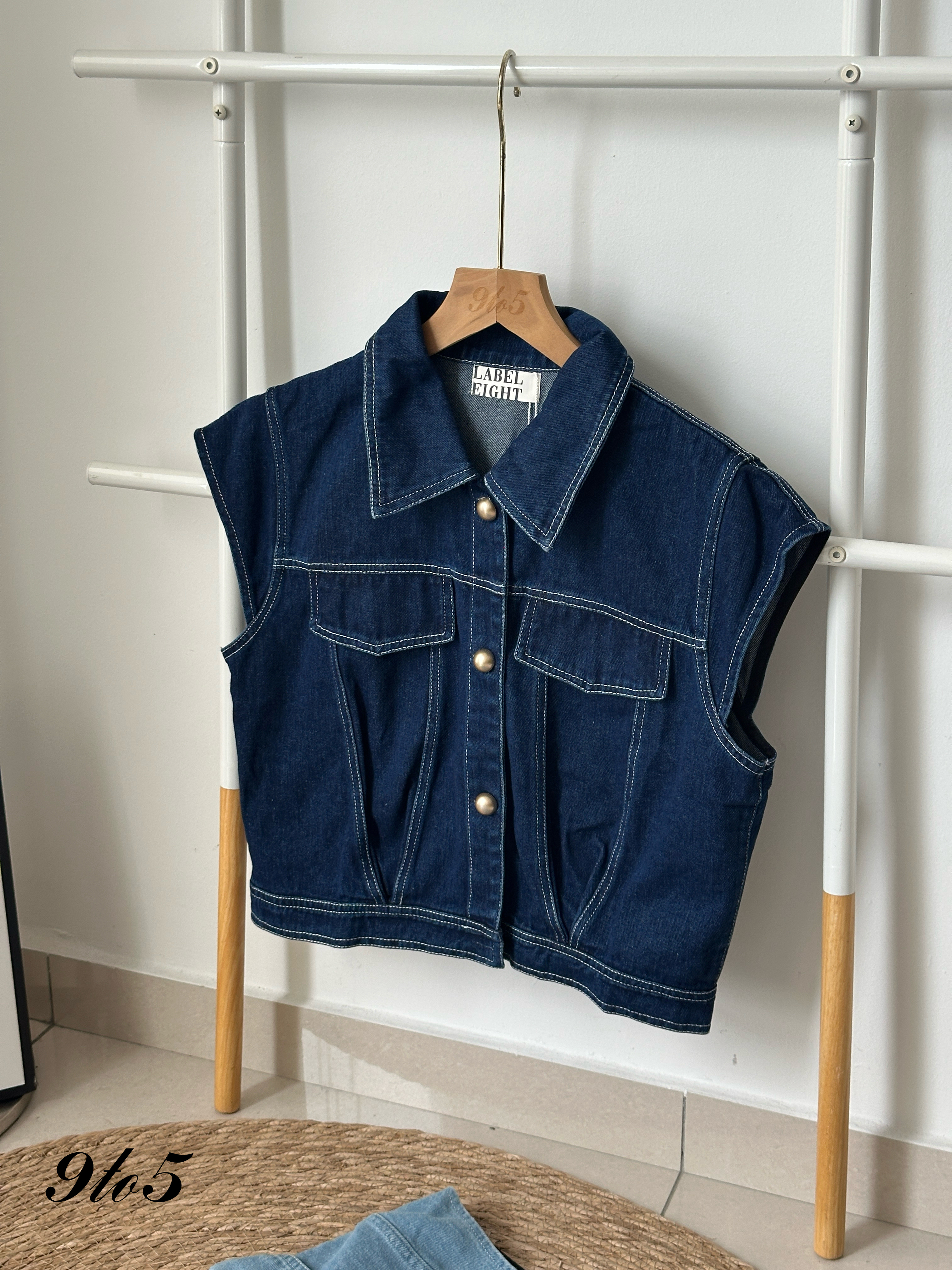 T4054 Cape Sleeve Denim Top - 3 Colors 