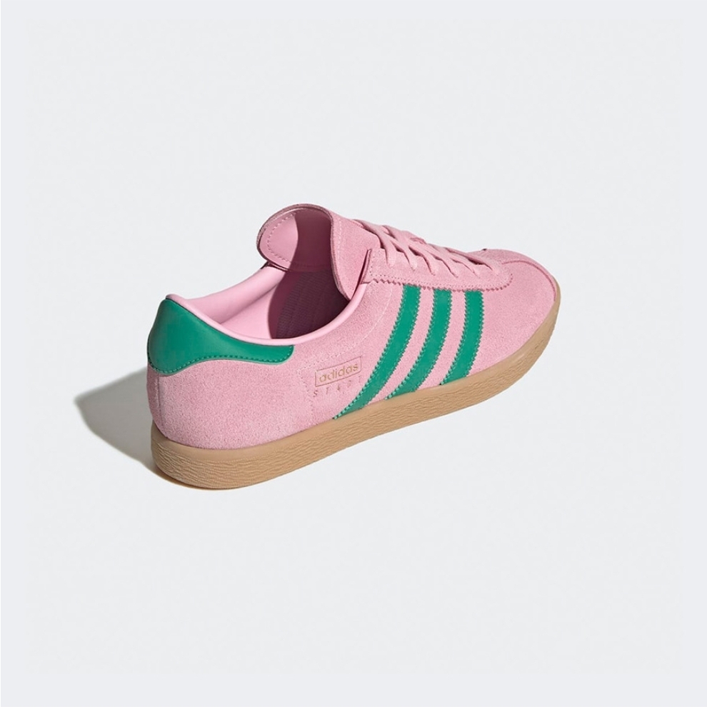 Adidas Stadt 系列 粉底綠色運動休閒鞋