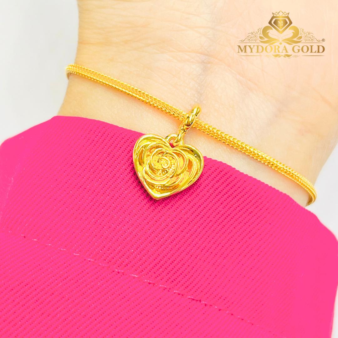 MYDORA Charm Bunga Rose (5G) l EMAS 916/22K