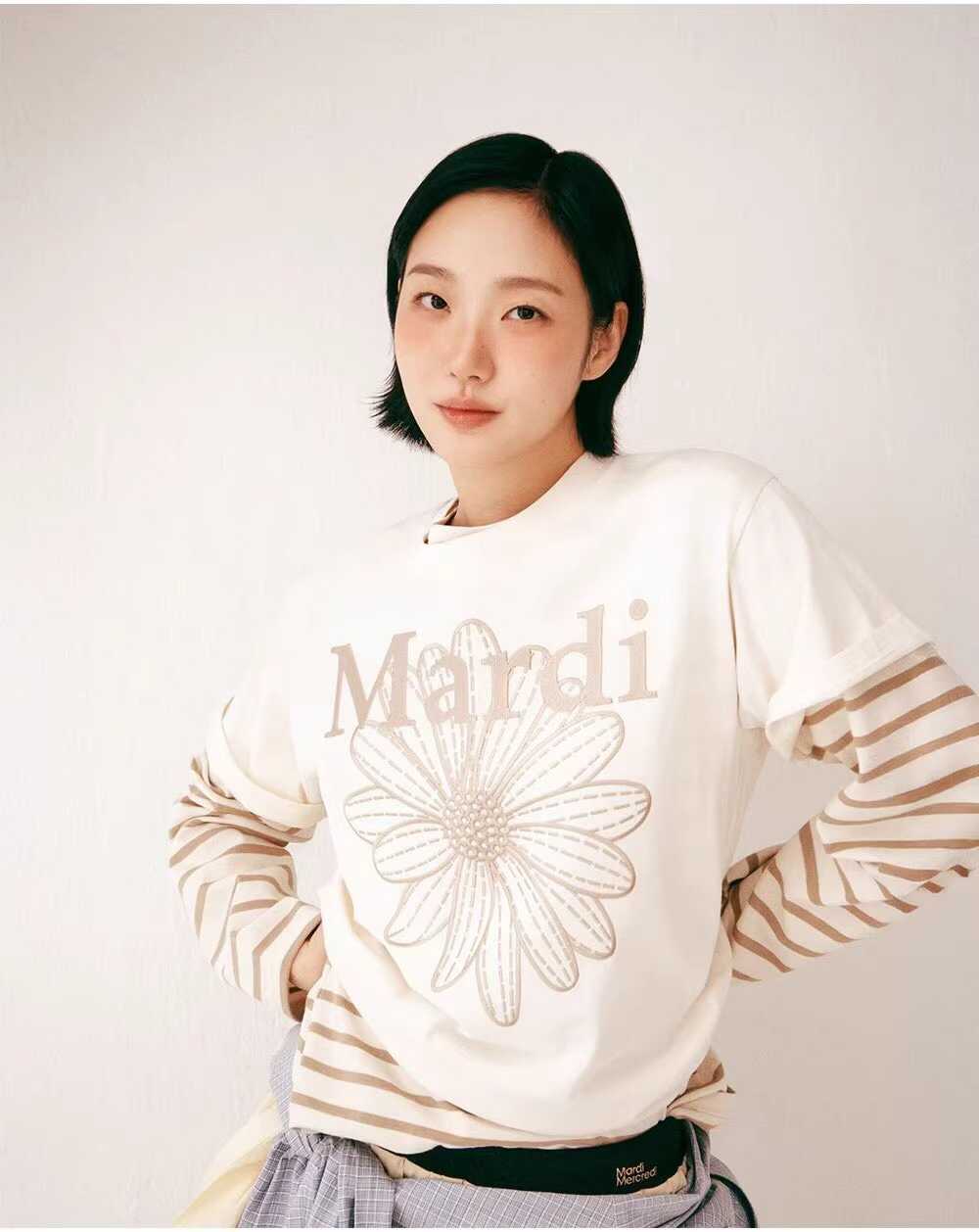 預訂 MARDI MERCREDI EMB FLOWERMARDI 短袖Tee [貨號26A380]