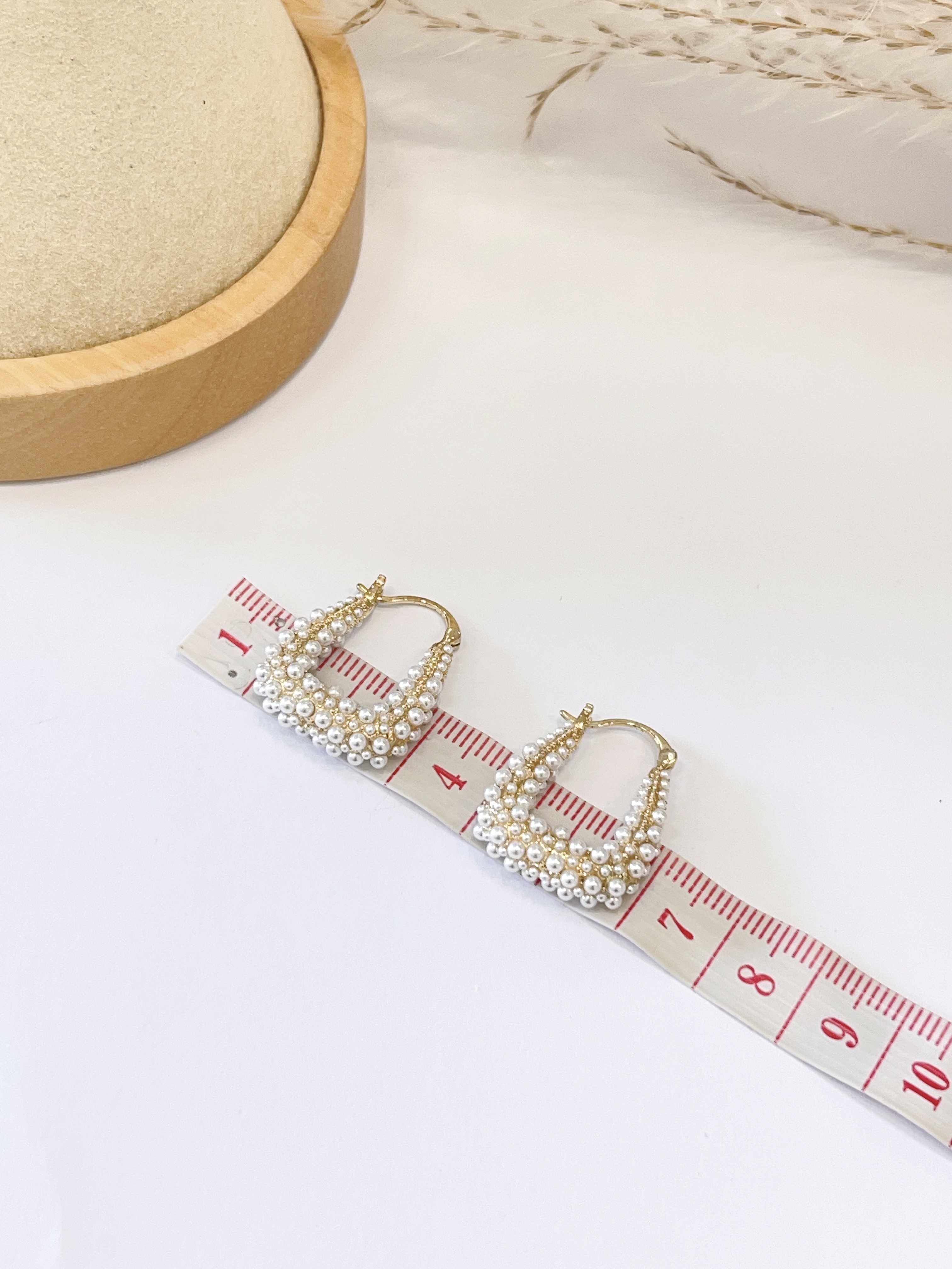 满珍珠个性风耳扣耳环