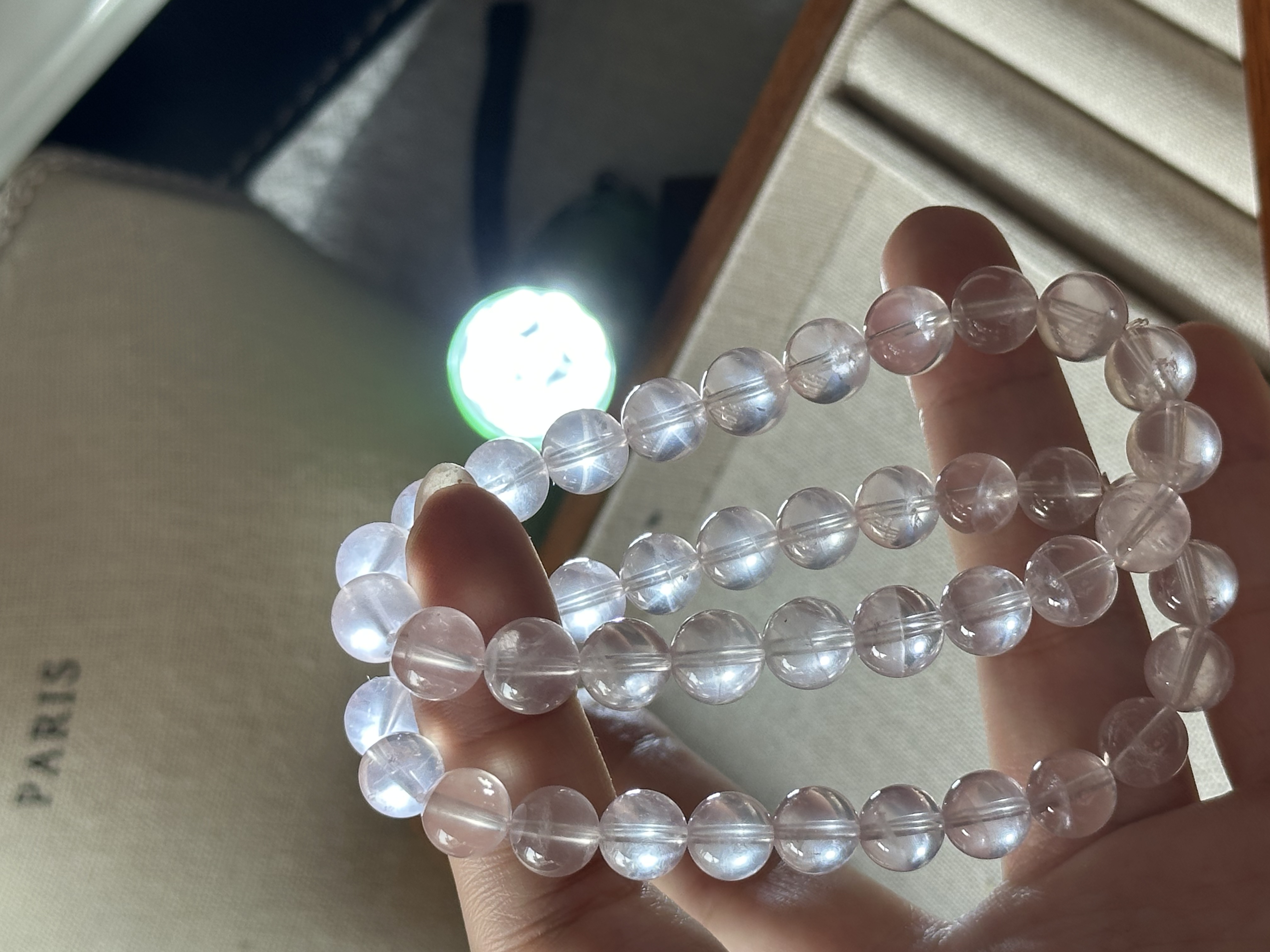 星光粉水晶 ｜ Starlight Rose Quartz （六角芒星）