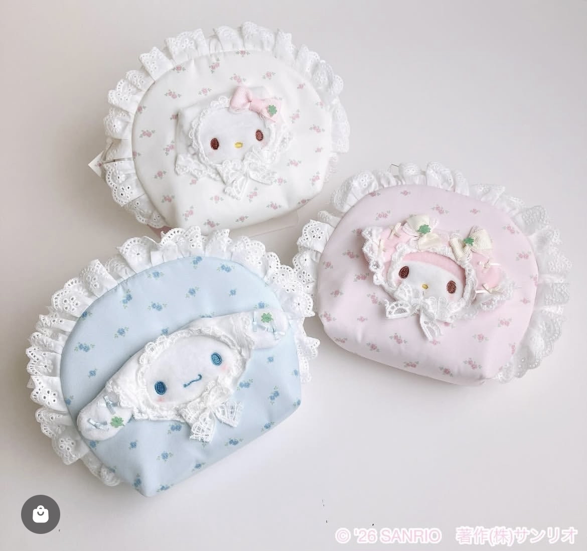 日本預訂📍日本Sanrio蕾絲森林系女孩系列 - 公仔/吊飾/化妝袋/Tote Bag/盲盒 4/2日本開售