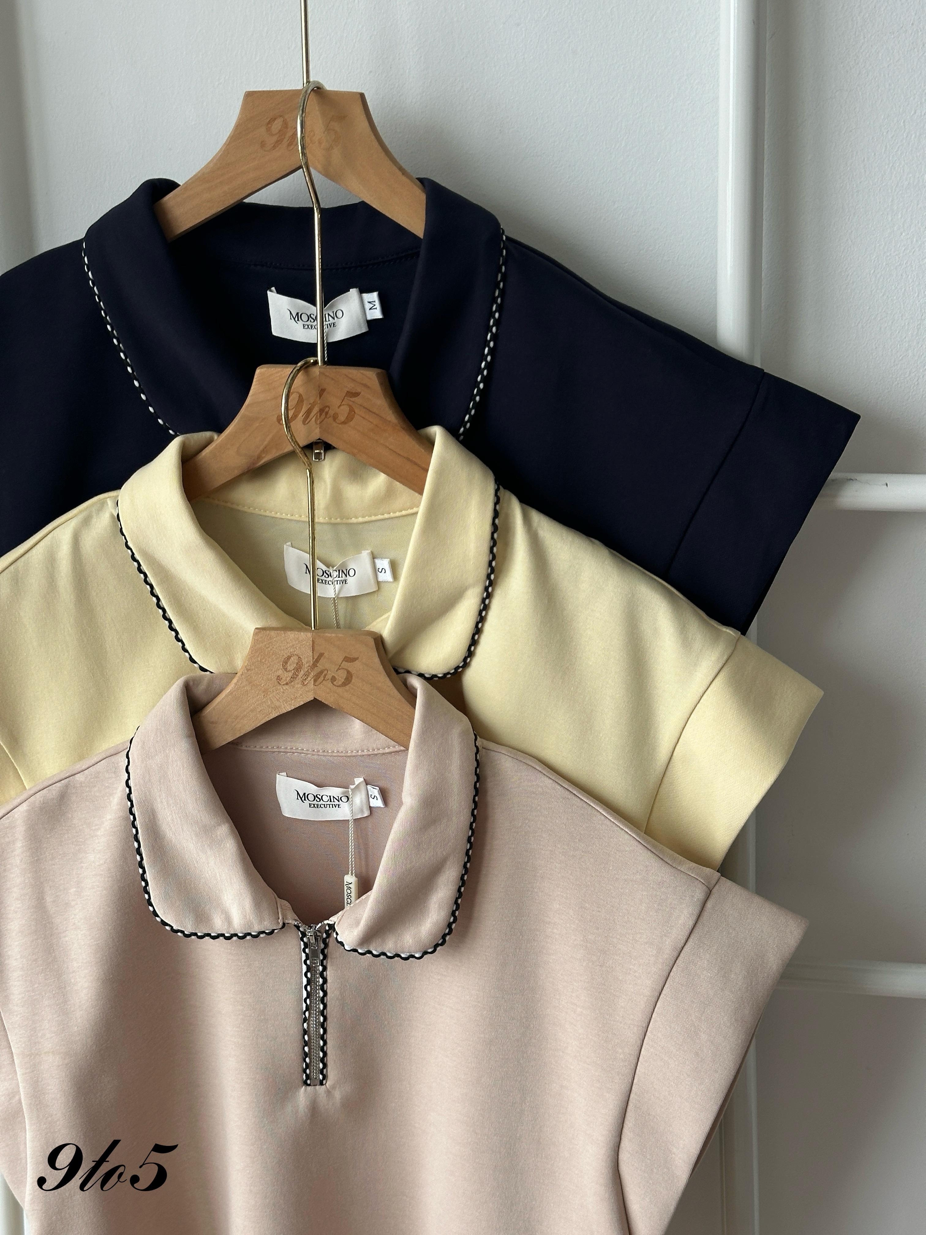 T4389 Cape Sleeve Polo Top - 3 Colors 