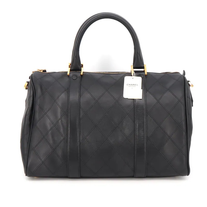 Chanel Bicolor Lambskin Boston Travel Bag