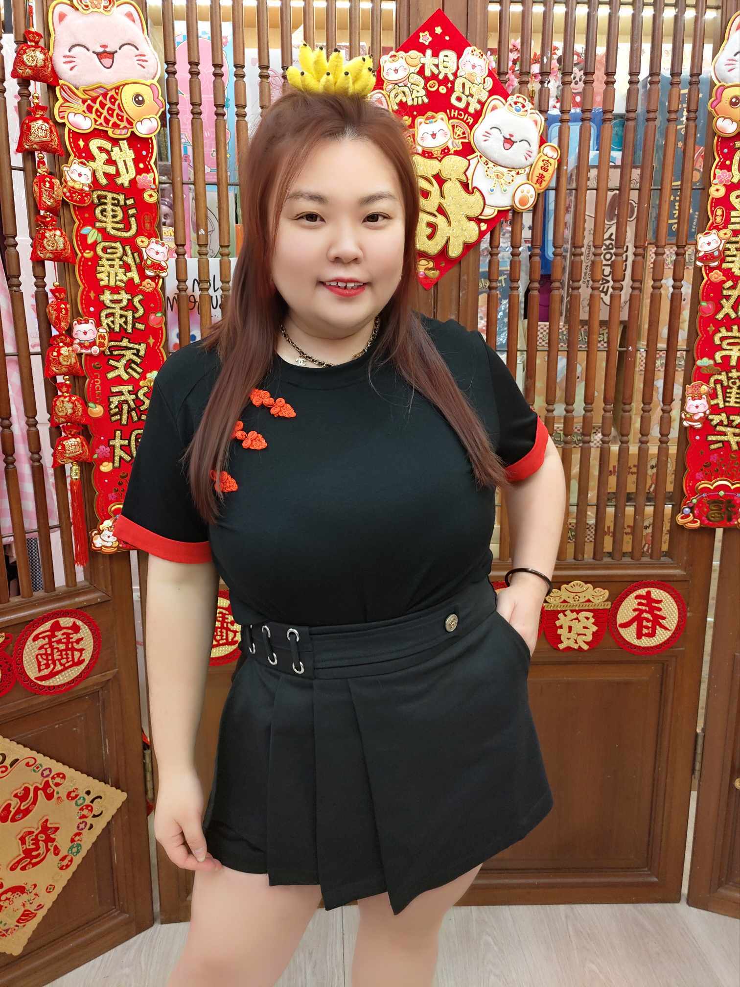 NBB05 TW#3905 韩版帅气前裙后裤设计裤裙