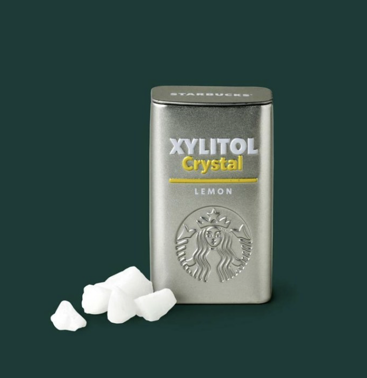 韓國 Starbucks 星巴克 檸檬 木醣醇水晶糖 經典鐵盒裝 ｜Xylitol Crystal 