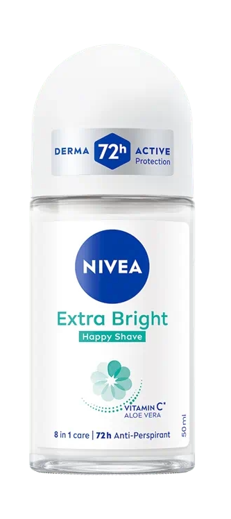 NIVEA Deodorant Roll On 50ml Brightening Happy Shave