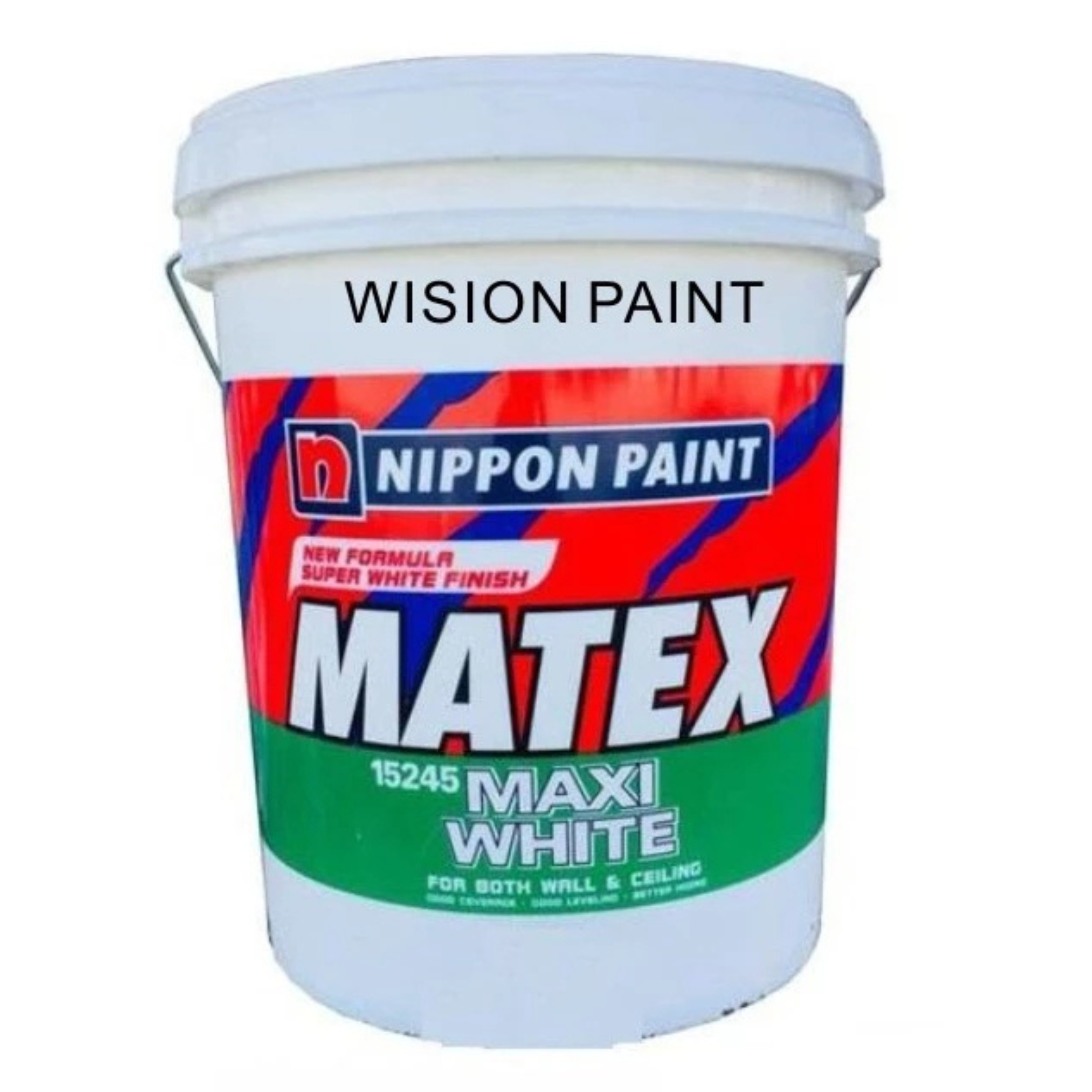 18L ( 18 LITER ) MAXI WHITE 15245 NIPPON PAINT MATEX SUPER FOR BOTH WALL & CEILING