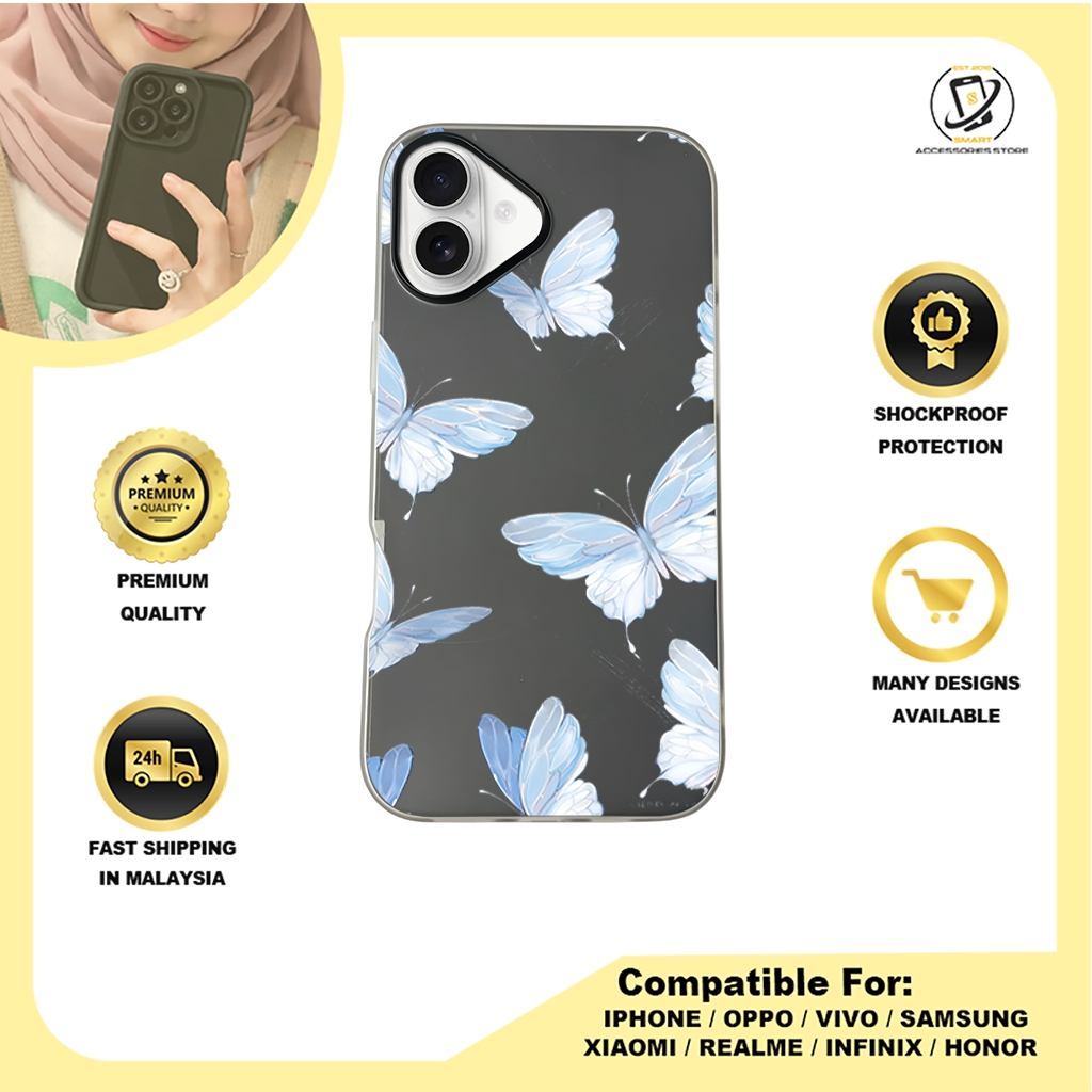 JELLY CASE PHONE FOR IPHONE - DESIGN BUTTERFLY B