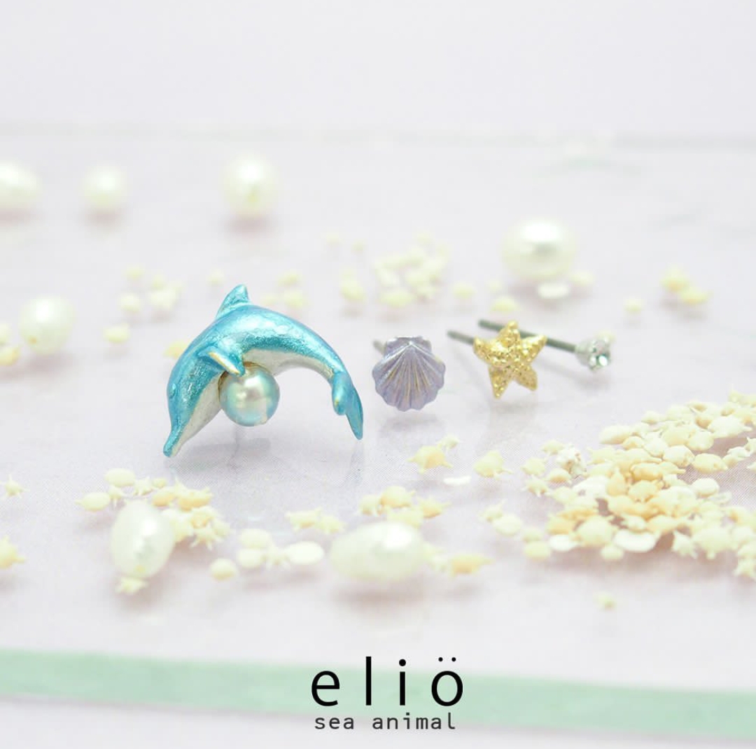 Elio海豚耳環