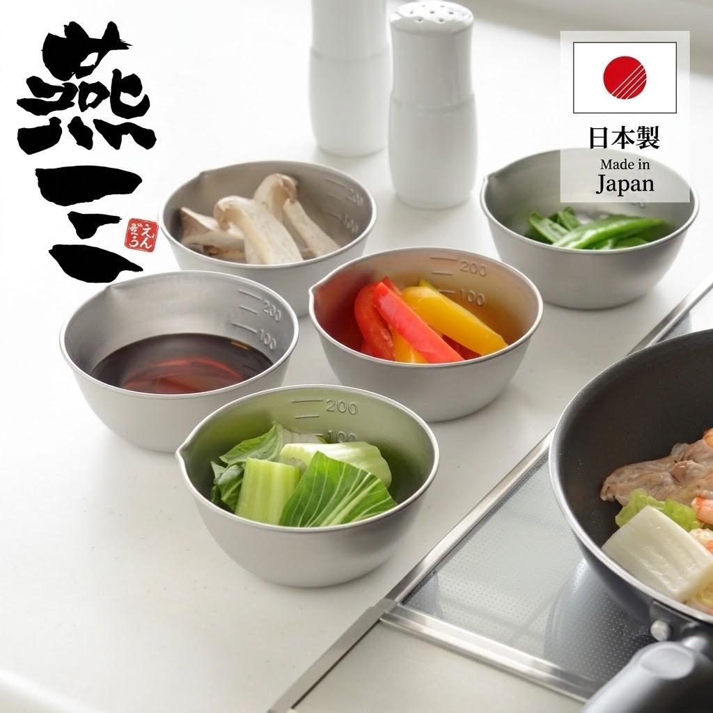 【現貨】🔥🔥【日本製《和平》刻度帶嘴迷你備料碗套裝】10cm 5件裝