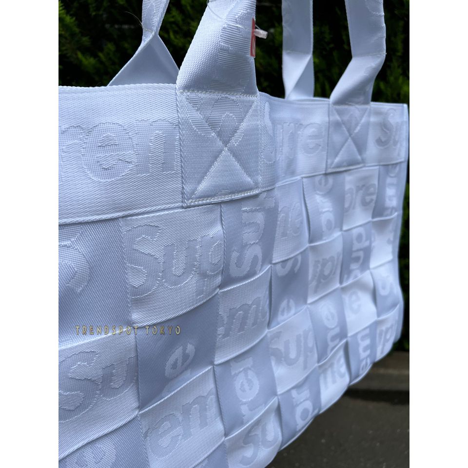 SUPREME-WOVEN-LARGE-TOTE-47L--WHITE | TRENDSPOT TOKYO