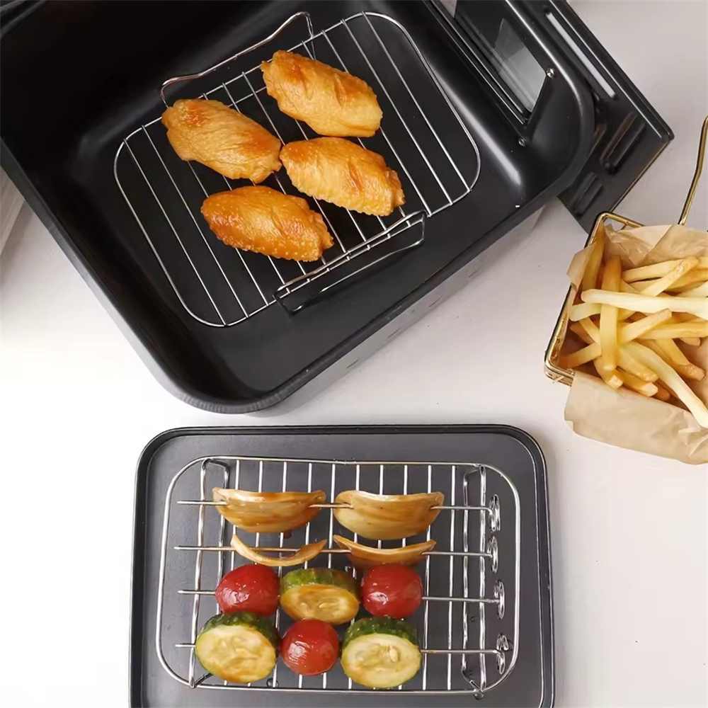 不鏽鋼雙層烤架蒸架 含4支烤簽 UB0264