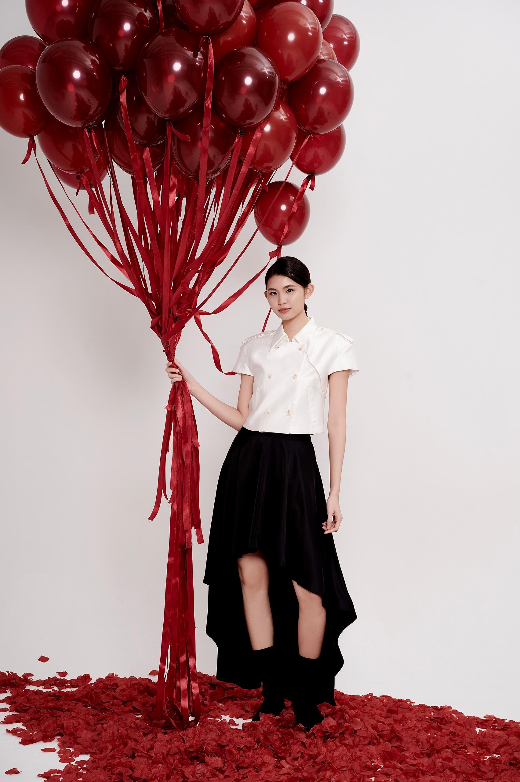 CB2648 TRENCH STYLE SHORT/SLLV BLOUSE 