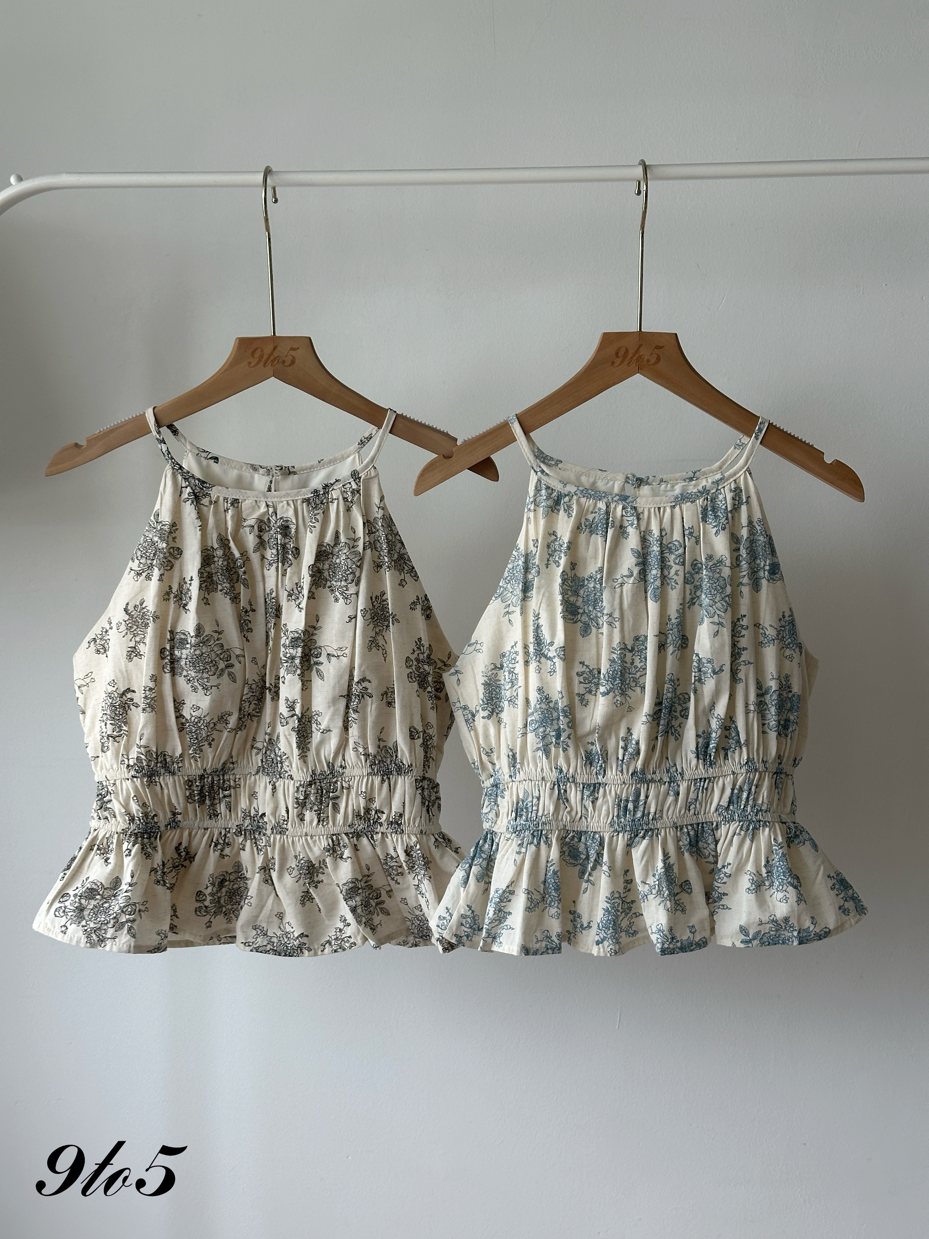 D2361 Floral Matching Set - Black & Blue