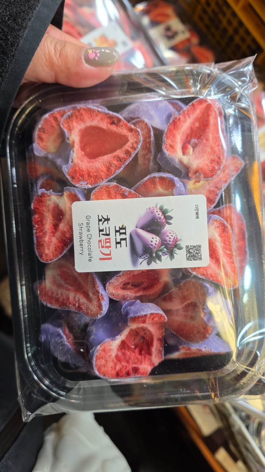 grape chocolate strawberry