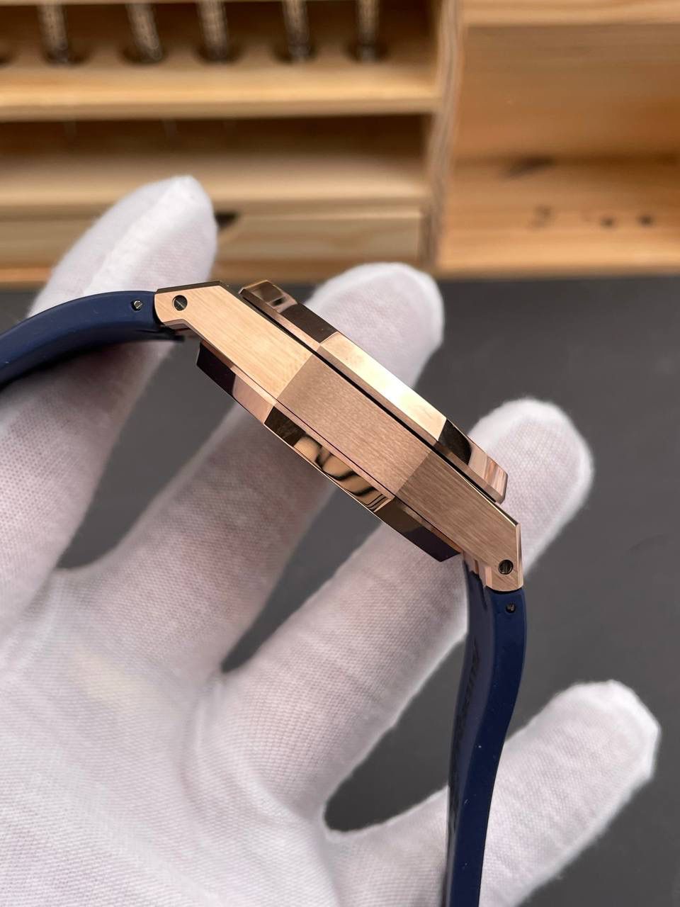 🚀皇家橡树26331OR 玫金蓝盘/41mm/7750机/胶带款💯