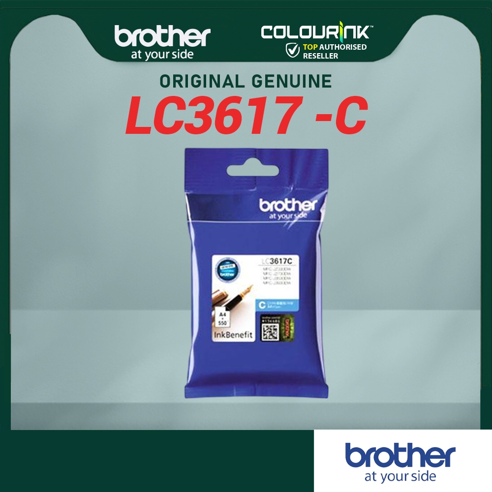 Brother LC3617 Original Cyan Ink Cartridge MFC-J2330dw /J2730dw / J3530dw / J3930dw lc-3617 lc3619xl
