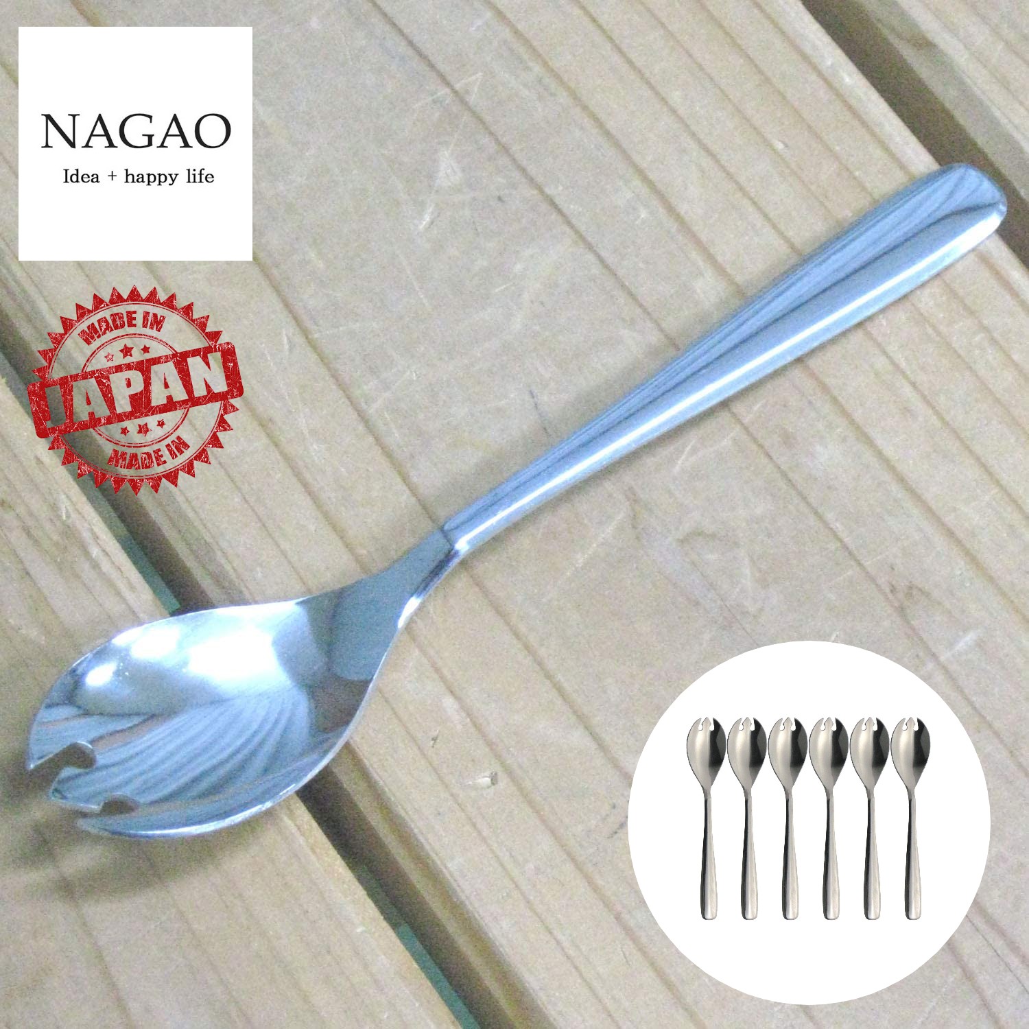 🔥🔥【日本製《NAGAO》燕三条製不鏽鋼餐具】甜品匙 x 6隻