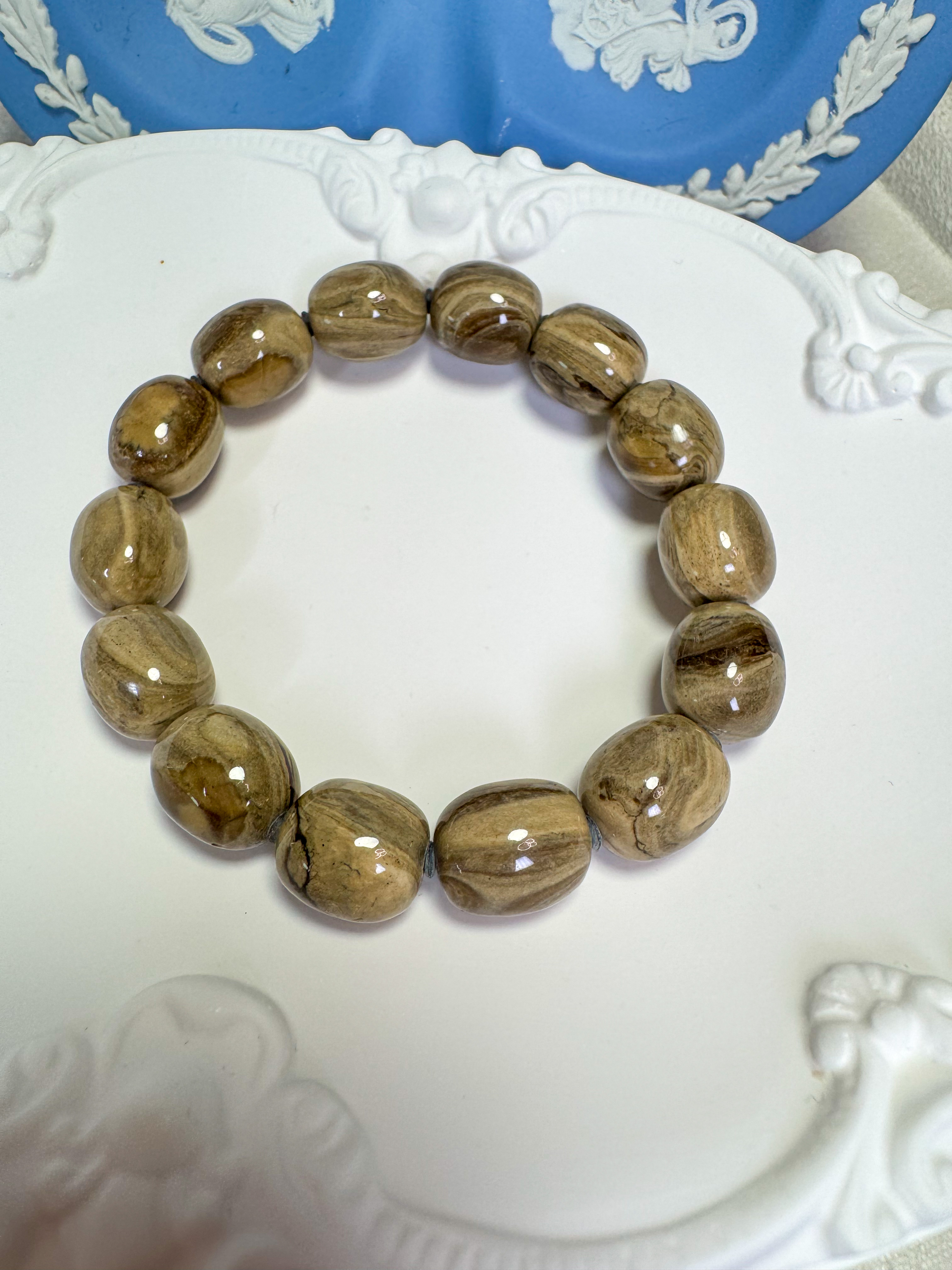 根珀溶洞棗珠手鍊(10x12+mm)