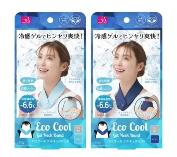 日本 Needs Labo Eco cool 涼感凝膠頸帶 *感知溫差為-6.6度 - 深藍色 平行進口