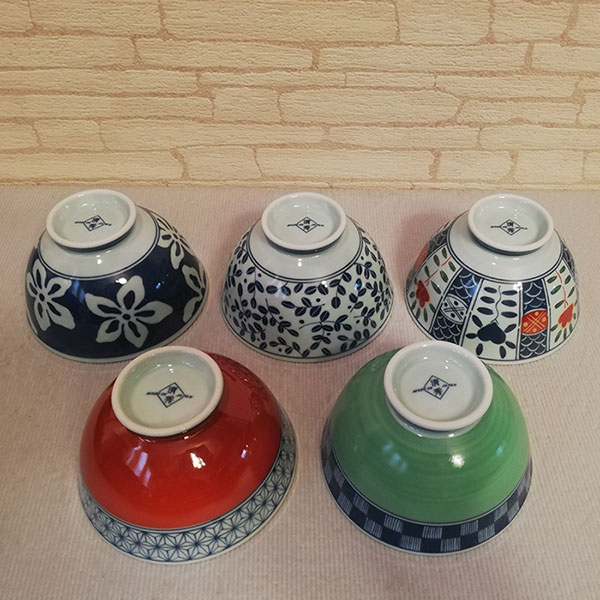 🔥🔥【日本製《西海陶器》波佐見燒染錦飯碗五件套】