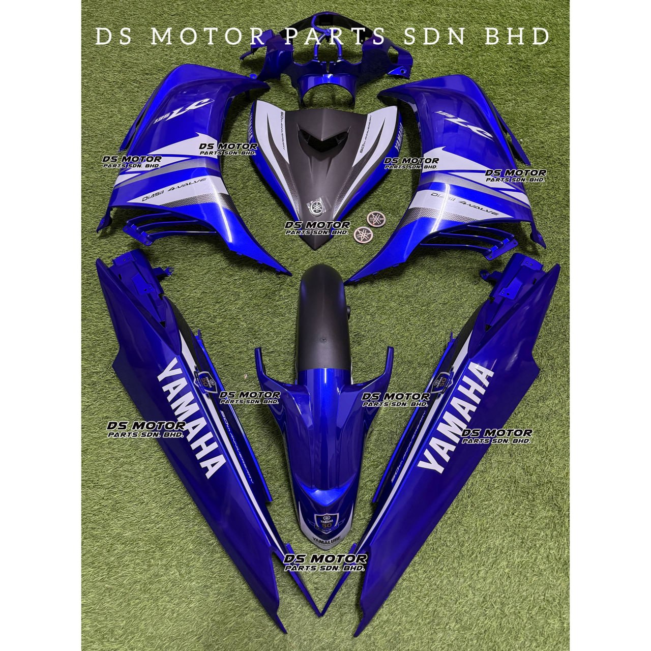 YAMAHA LC135 V2 V3 V4 Cover Set 50th Biru