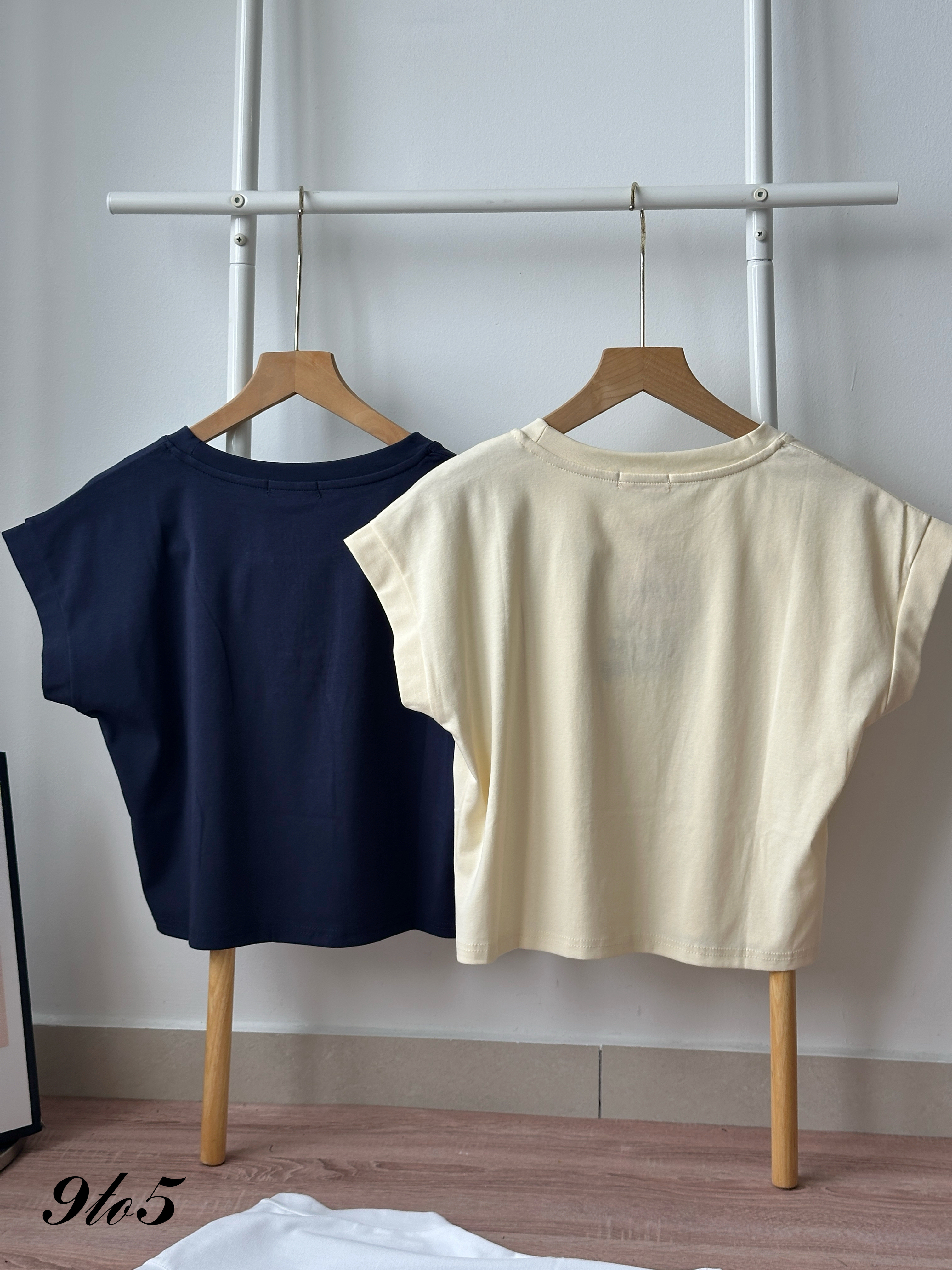 T4344 Embroidery Wording Crop Tee - 3 Colors 
