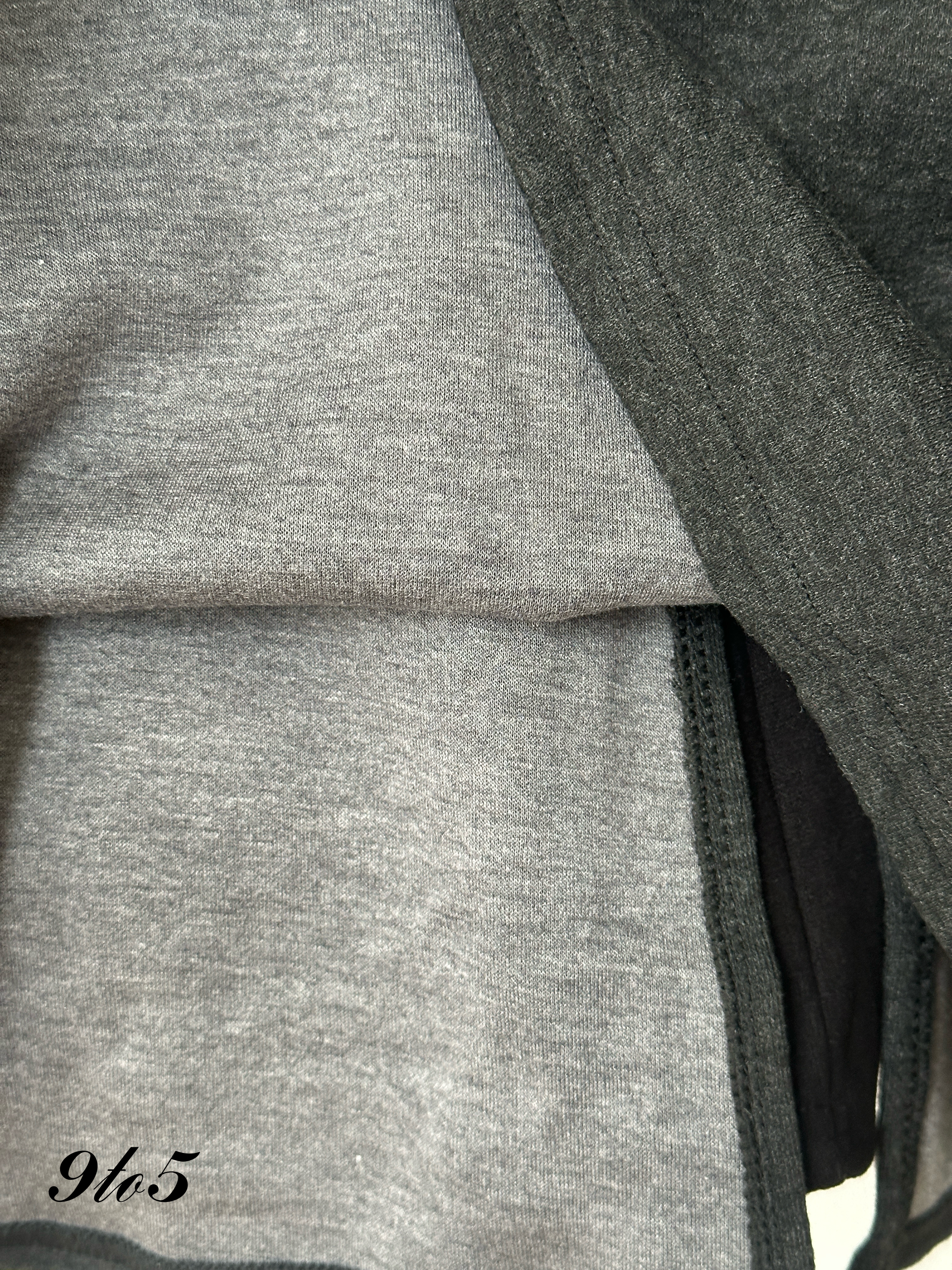 S1819 Self-tie Long Skirt - Black & Grey