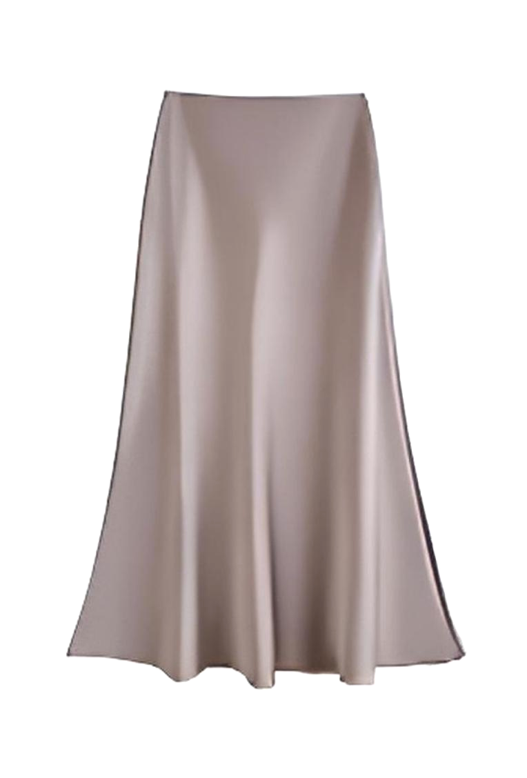 Satin Drape A-Line Midi