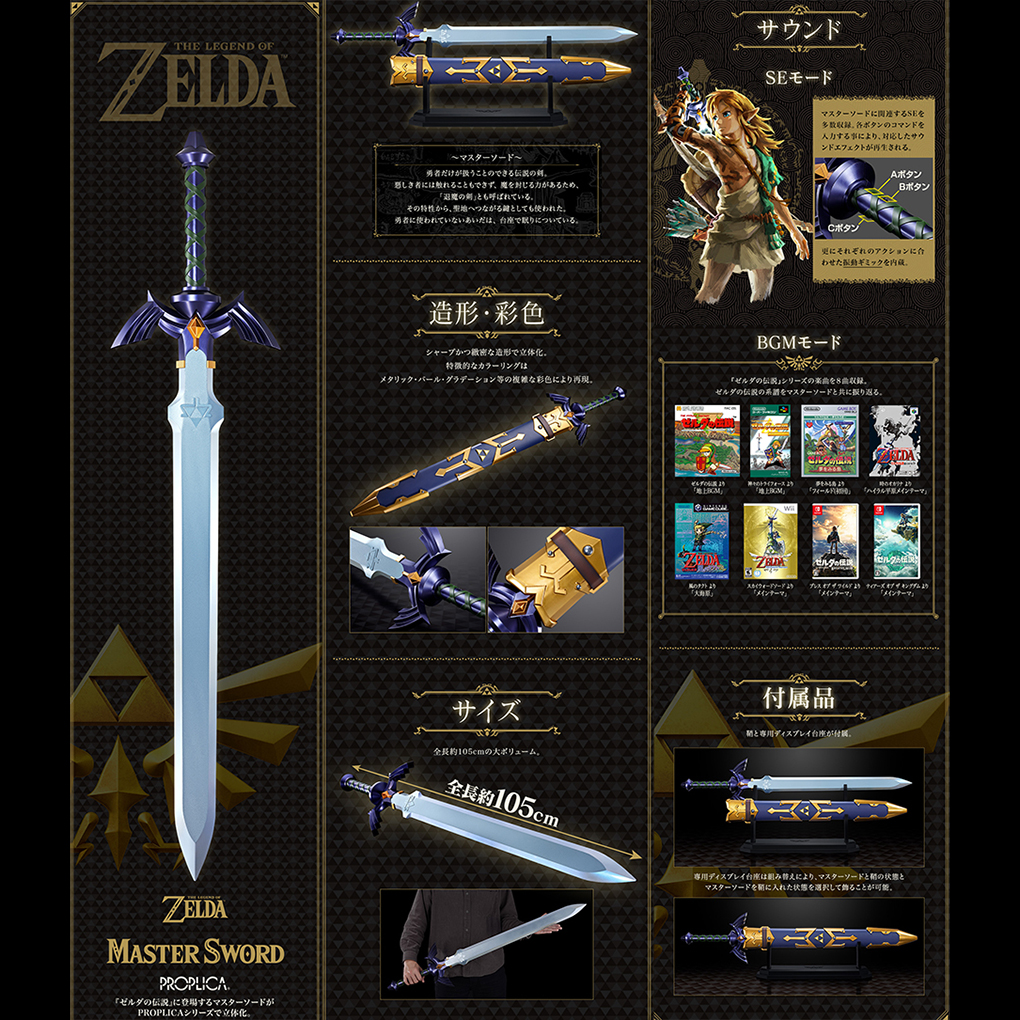 (預訂訂金 $600) (總價 $1425) Bandai PROPLICA 薩爾達傳說 大師之劍 (2027年再版) (行版) The Legend of Zelda Master Sword 