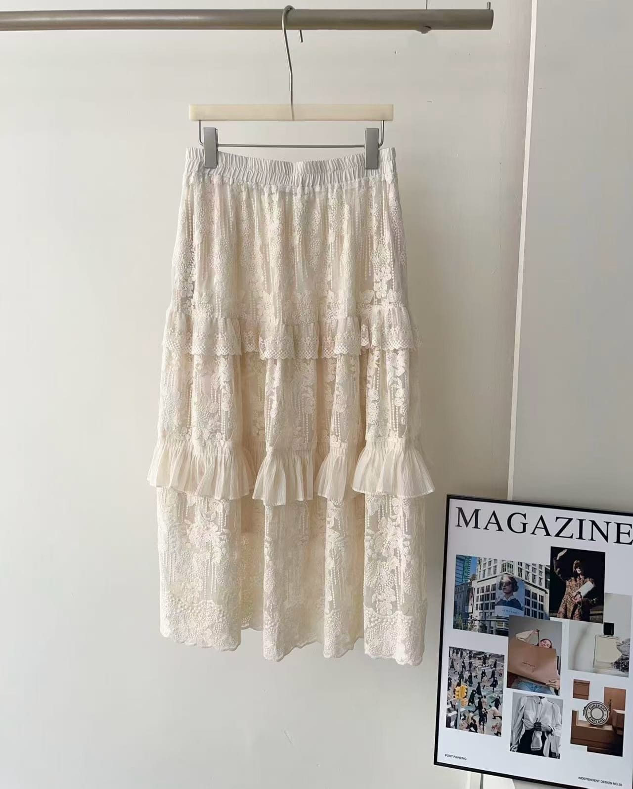 提花刺綉半截裙