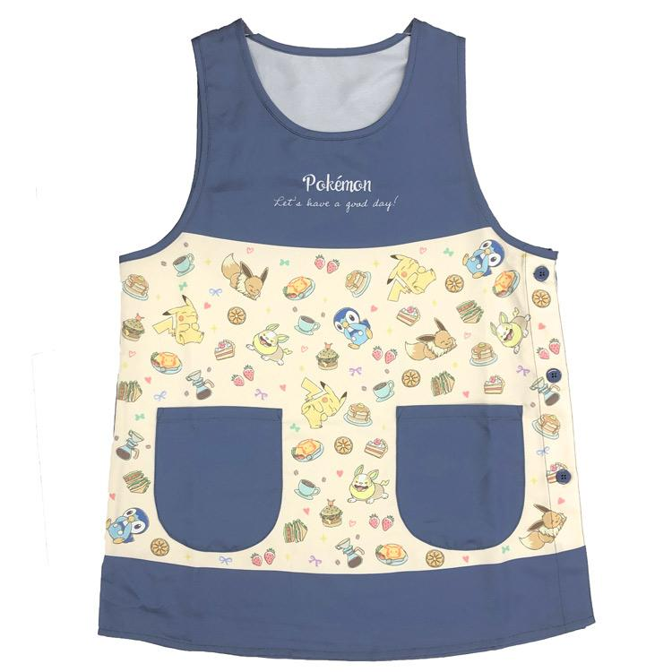 日本直送 Pokemon 寶可夢 成人圍裙 側邊鈕扣