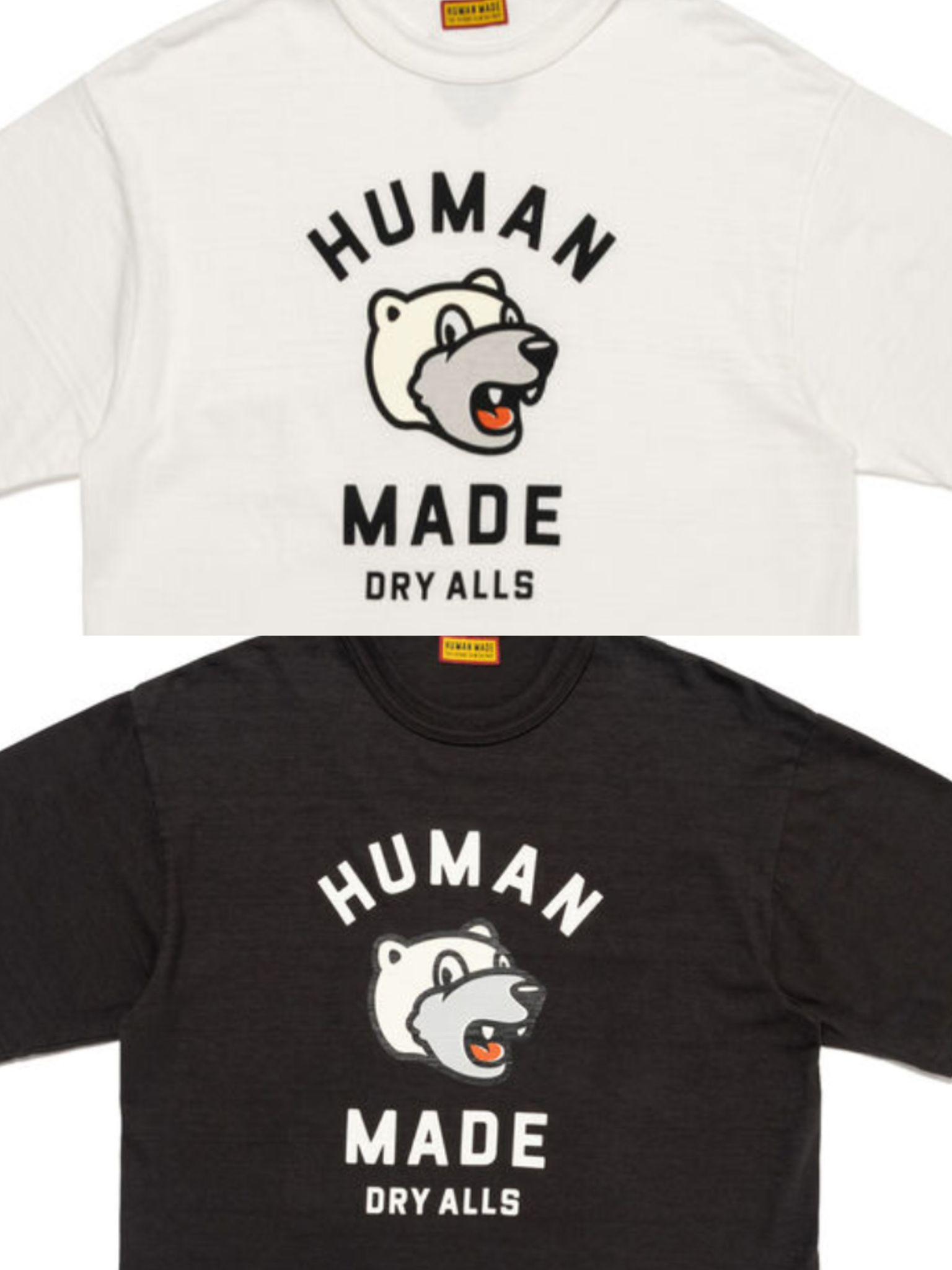 Human made bear tee Size s-3xl White / black