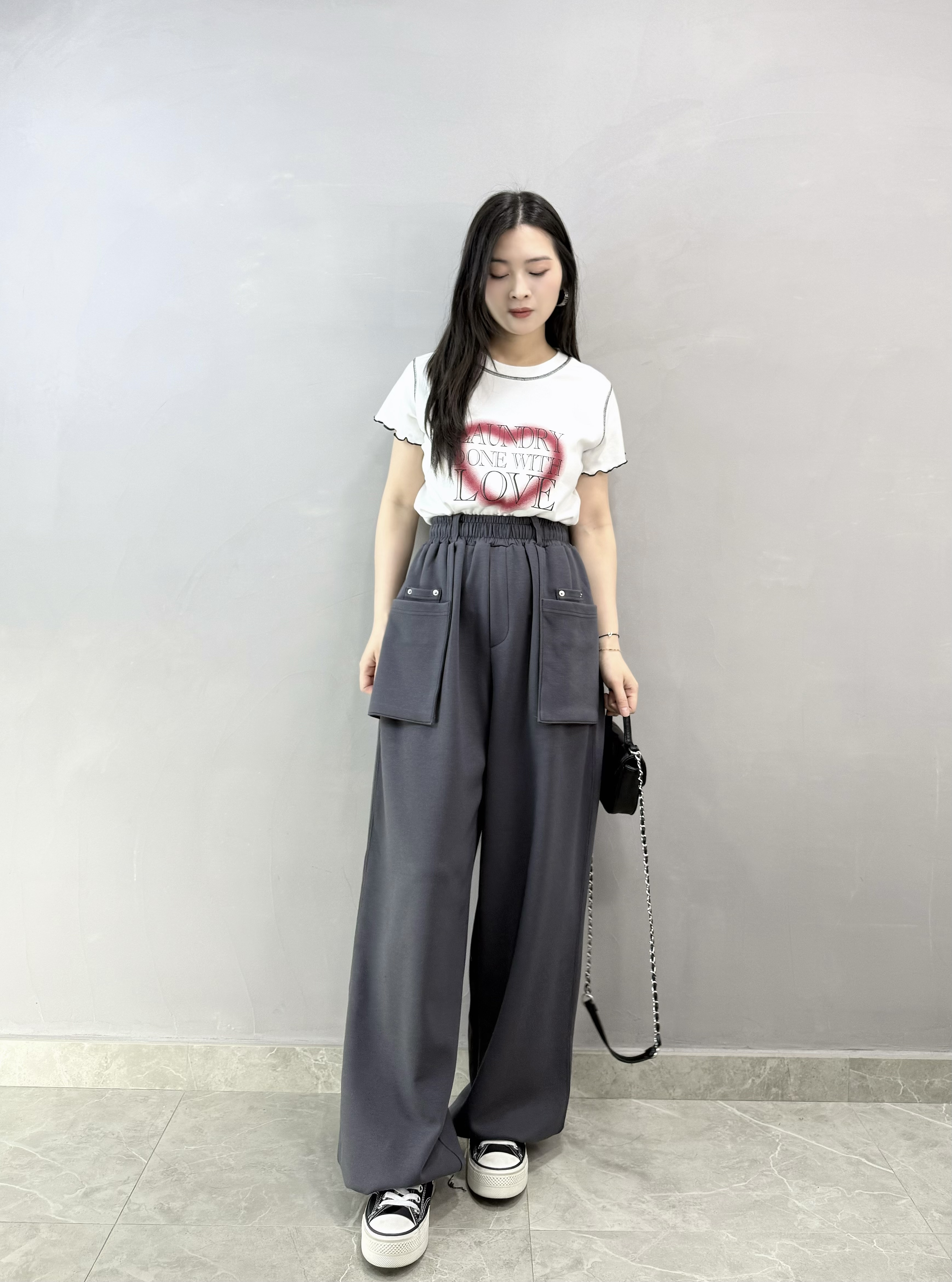 K77 前袋兩著休閑褲（可束腳）