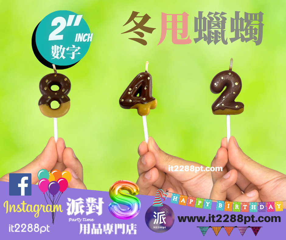 冬甩數字蠟燭  1pcs Numbers Candle