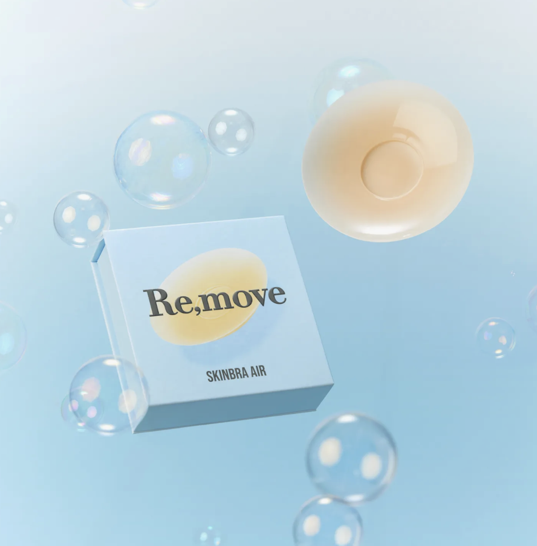 升級版｜韓國熱賣 Remove 無膠式 乳頭隱形矽膠貼 2種尺寸任選｜Skin Bra Air