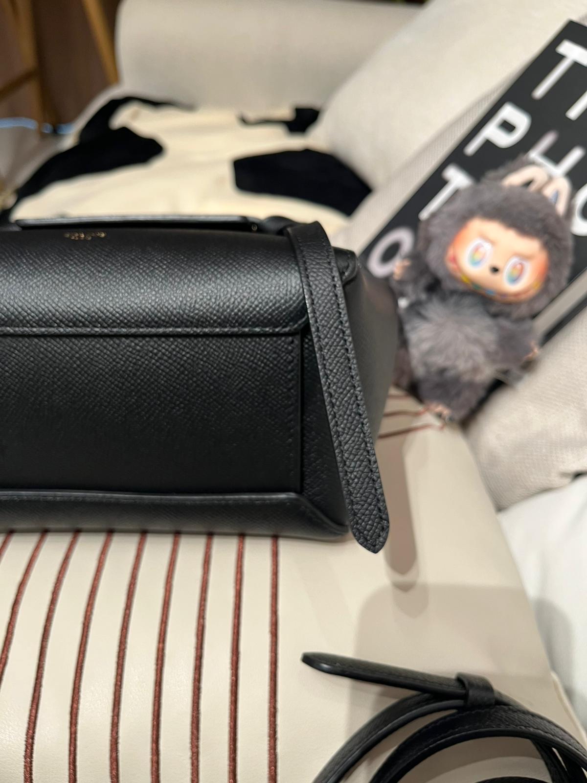 Celine nano belt bag black 黑色牛皮 100%Authentic, 99%New ✅收據✅Dust bag